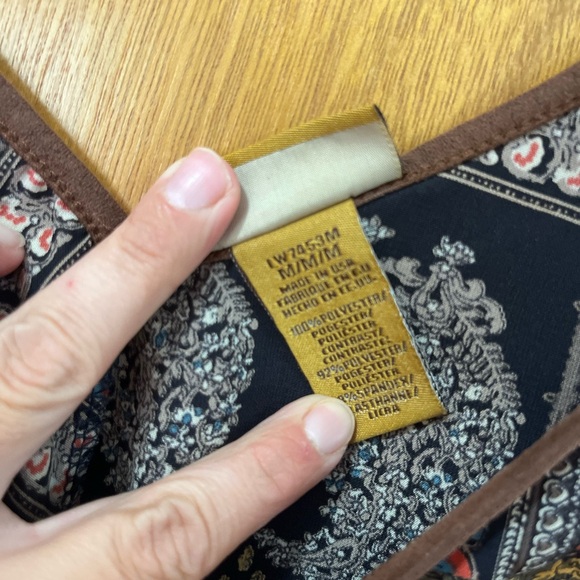 Wrangler Blue Gray Tie Front Tank Top - Picture 3 of 5